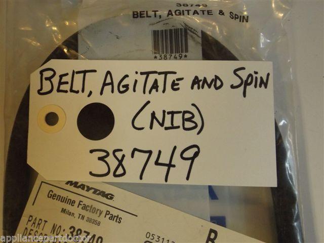 Maytag Amana Washer 38749 Belt, Agitate & Spin NEW IN BOX Maytag Amana Washer 38749 Belt, Agitate & Spin NEW IN BOX